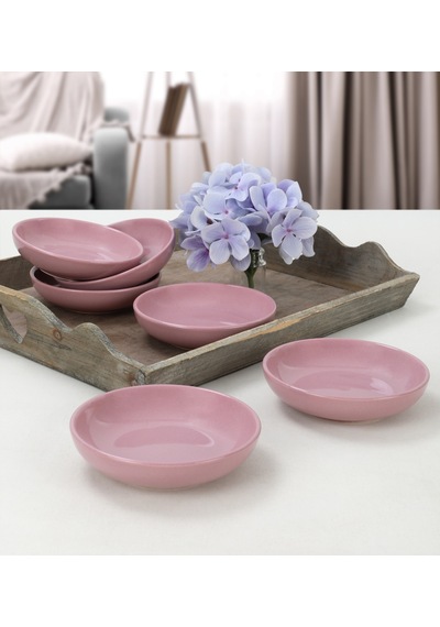 Keramika Violet Halka Çerezlik Sosluk 13 CM 6 Adet