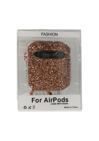 Apple Air Uyumlupods 2 2.nesil Mira Taşlı Kılıf - Rose Gold