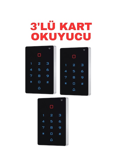 Sr-219 Mf-w Tuya Wifi Mifare Kart Şifre Okuyucu Ip68 Dokunmatik Tuş Takımlı 13.56 Mhz Geçiş Kontrol Cihazı 3 Adet