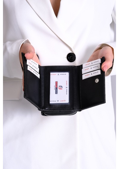 Just Polo Siyah 02 Yeni Sezon Kolon Askili 4 Bolmeli Kadin Omuz Cantasi 21x16cm 4062 Siyah Mat