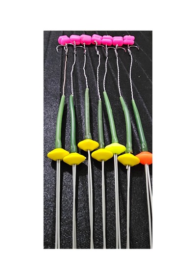 Yemleme Botu 12 Çift Mısır Pembe Rig Ve Boli Yüzen Model 12 Takım 2.3 No İnne İnnesi Büyük Boy