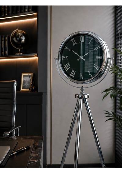 Krom Prestıge Aynalı Tripod 150 X 45 Cm Ayaklı Saat Diğer