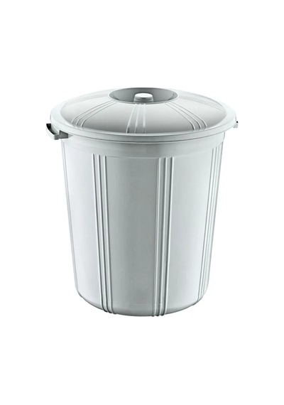 Plastik Battal Çöp Varili 50 Lt 1940 Altın - Krem