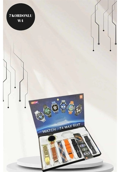 Mey İthalat Powerbank Bluetooth Kulaklık Ve Akıllı Saat 7 Kordonlu Metal Kordon Plastik Kordon