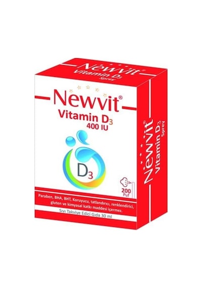 Newvit Vitamin D3 400 Iu Sprey / Damla 30 Ml