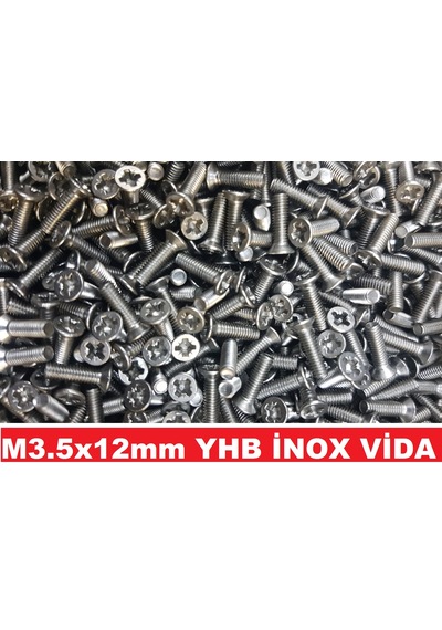 M3.5X12 Yhb Vida Inox Paslanmaz Çelik 24 Adet