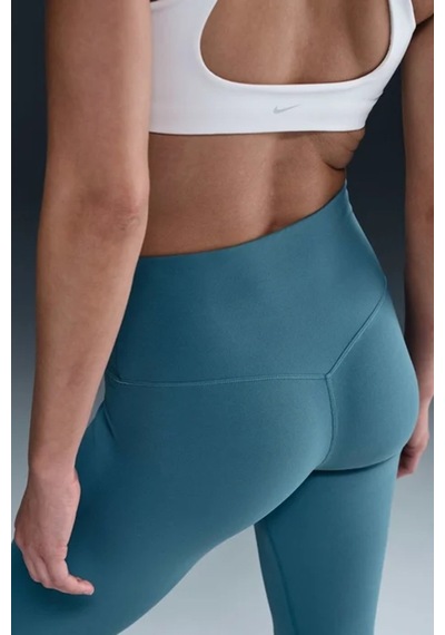 Nike Dri Fit Zenvy Gentle Support Infina Soft Womens Training Tight Yüksek Belli Toparlayıcı 7/8 Soft Kumaş Kadın Antreman Taytı Mavi