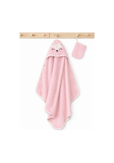 Civil Baby Ceylan Nakışlı Bambu Havlu - Pembe