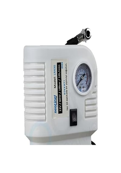 Araç Lastik Hava Kompresörü Saatli 12 V 260psı 12lt/dk