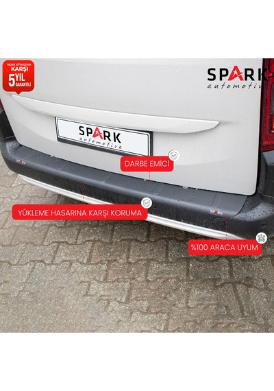 Peugeot Rifter 2019- Yılı Ve Sonrası Uyumlu Arka Tampon Eşiği Mat