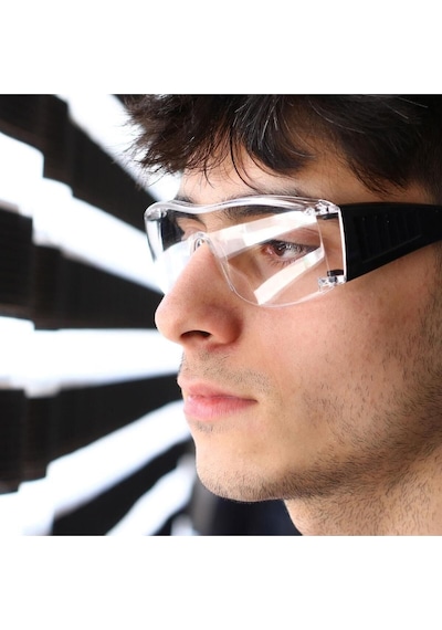 1 Adet İş Güvenlik Gözlüğü Lazer Uv Laboratuvar Laborant Koruyucu Kaynak Toz Korumalı Gözlük Şeffaf
