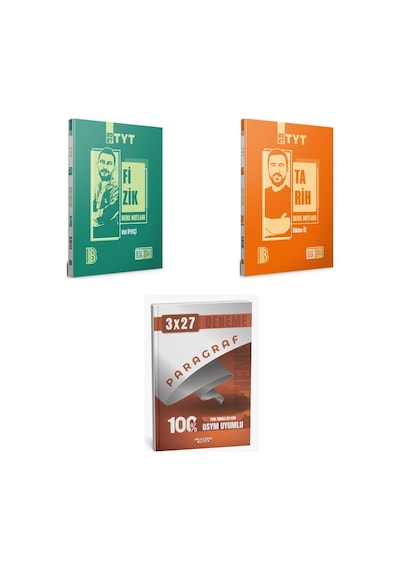 2027 2027 Benim Hocam Tyt Fizik + Tarih Konu + Anla Kazan Paragraf Deneme 3'lü Set