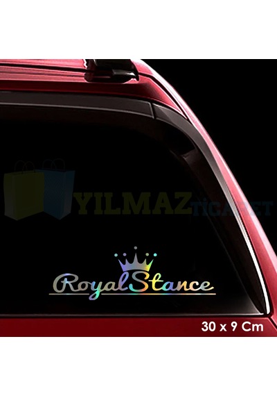 Royal Stance Renkli Hologram Araba Oto Sticker Etiket Çıkartma
