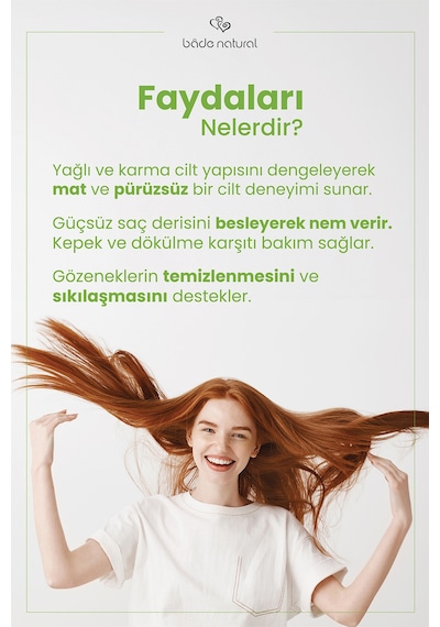 Bade Natural Biberiye Suyu Güçlendirici Saç Toniği Refill 200 ML