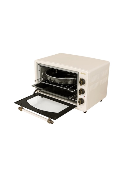 Simfer 3495 Retro Bej 34 LT Statik Mini / Midi Fırın - 4 Fonksiyon, Programlanabilir Pişirme & Isı Kontrol