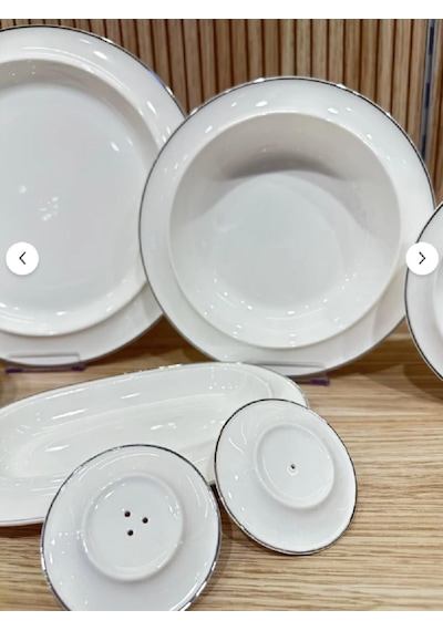 Twinkle Rise 28 Parça Bone Porselen Yemek Takımı Platin 13plt01