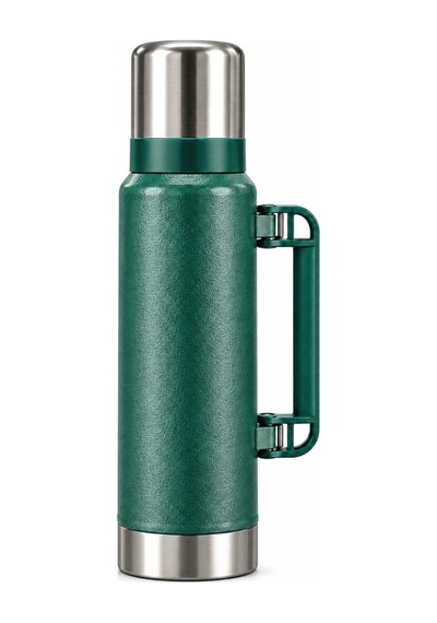 Kale Master 1,2 L Klasik Çelik Termos Yeşil,kulplu Avcı Termosu, Sıcak Soğuk İçecek Termosu, Seyahat Ve Kamp Termosu-504
