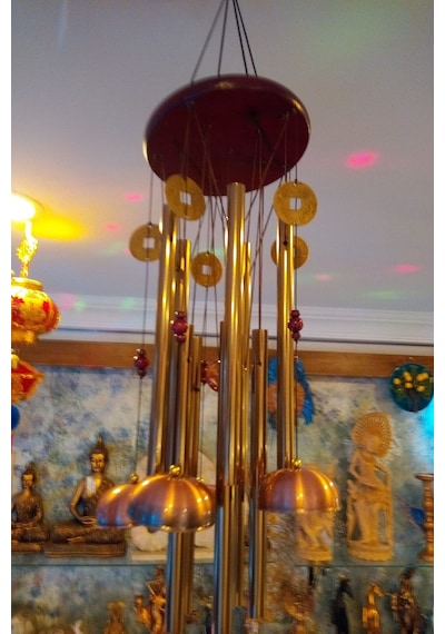 Deprem Zili Çanı Duvar Rüzgar Çanı Zili Feng Shui Bereket Çin Paralı