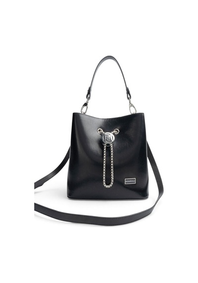 Silver & Polo Silver Polo Siyah - Siyah Düz Cilt Kadın Çapraz Çanta Sp967