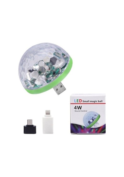 Apple Uyumlu iPhone Android Mini Sihirli Disko Topu 4W Led Usb Küre Magic Ball (339992130)