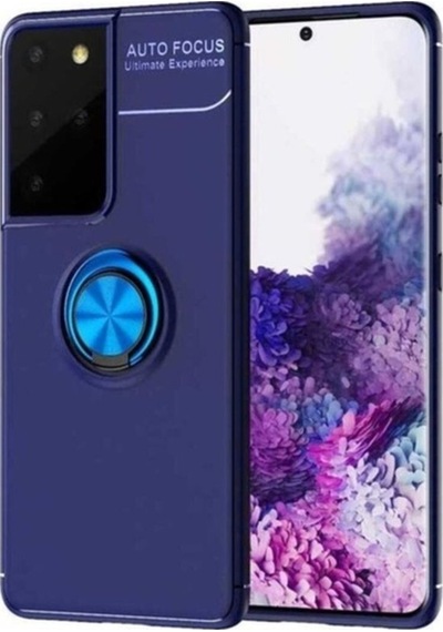 Samsung Uyumlu Galaxy S21 Ultra Kılıf Zore Ravel Silikon Kapak Mavi