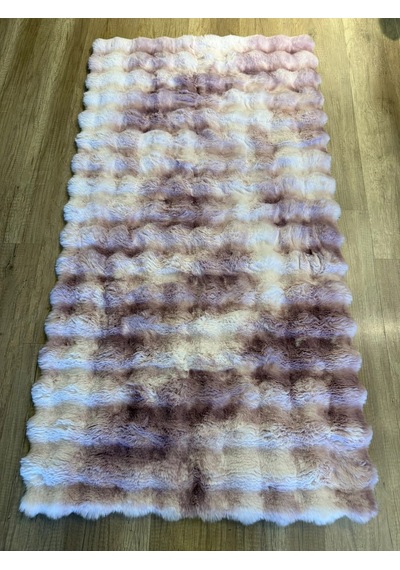 Hoom Rugs Rabbit 420 Multi Lila Çift Renkli Peluş Halı Çok Renkli