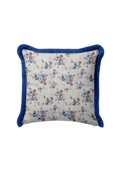 Vintage Çiçek Saçaklı Yastık Kılıfı - Nostaljik Floral Krem Mavi Lacivert Püsküllü Kırlent Kılıfı Puslu Vadi Mira Vintage Çiçek Saçaklı Yastık Kılıfı - Nostaljik Floral Krem Mavi Lacivert Püsküllü Kırlent Kılıfı Puslu Vadi Mira