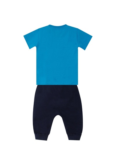 Denokids Mshb&g Astronot Erkek Çocuk T-shirt Kapri Şort Takım Çok Renkli