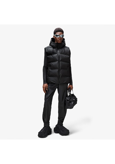 Rains Alta Puffer Vest W3t2 Unisex Siyah Mont Düz 15140 Siyah