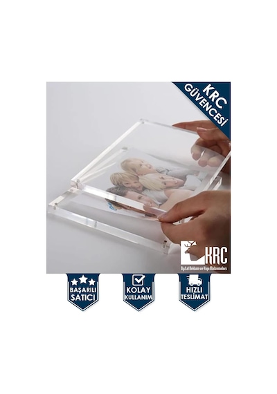 Krcdijital Fotoğraf Ve Resim Çerçevesi Mıknatıslı Pleksi 12,7 Cm X 17,7 Cm Şeffaf Krcnm86 78869856