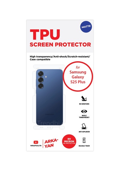 Samsung Galaxy Uyumlu S25 Ultra Mat Arka Ve Yan Koruyucu Tpu Film