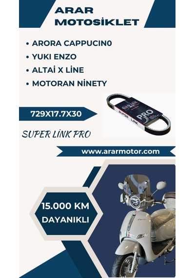 Scooter 50-80-cappucıno-enzo-altai-ninety Kayış 729x17.7x30 Super Lınk Pro