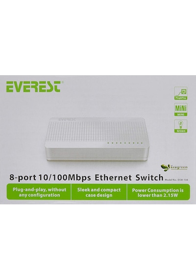 Esw-108 8 Port 10/100mbps Ethernet Switch Hub