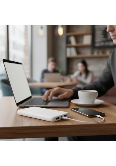 S-link Ip-g12n 10.000mah Microusb + Type-c Beyaz Taşınabilir Pil Şarj Cihazı Powerbank