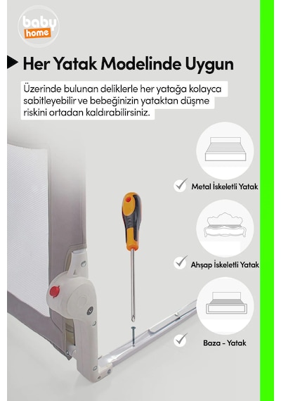 Baby Home Nicole 150 50 Cm Yatak Bariyeri Yatak Korkuluğu