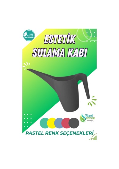 Antrasit Sulama Kabı Dayanıklı Ergonomik Bitki Sulama Kabı - Çiçek, Saksı Ve Bahçe Kullanımı