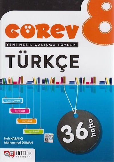 8. Sınıf Türkçe Görev Yeni Nesil Çalışma Föyleri - Muhammed Duman - Nitelik Yayınları