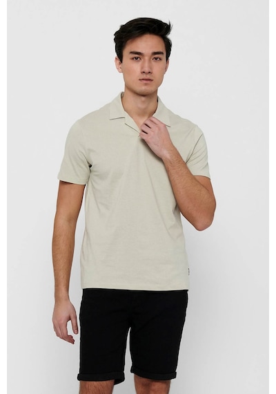 Only & Sons Erkek Onsabraham Polo Yaka T-Shirt 22019294 Taş