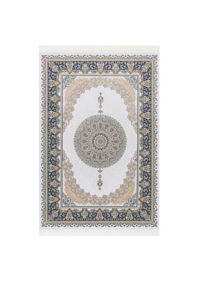 Cool Halı Zerabi Mavi Lüks Vintage Salon Halısı Premium Exclusive Yumuşak Parlak Göbekli Klasik Halı