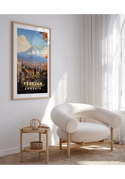 Çerçevesiz Poster Yerevan Ve Ararat Dağı Manzarası