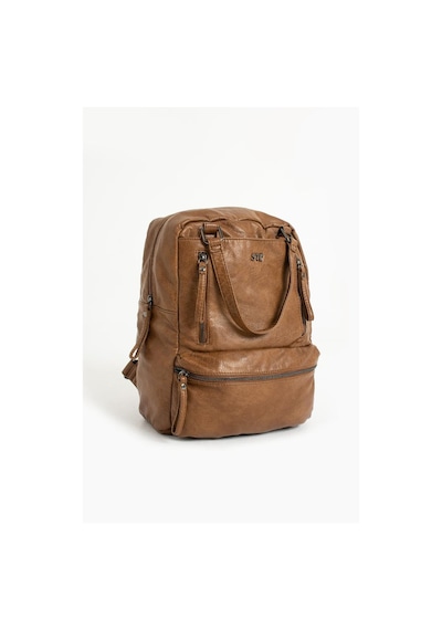 Baginn Y.s.deri Retro Kadın Sırt Çantası Çok Cepli Fonksiyonel Kullanım Vegan Suni Deri 30 25 Cm 001