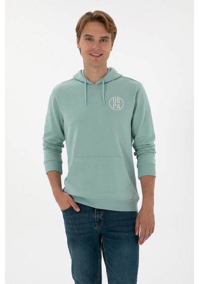 U.S. Polo Assn. Erkek Regular Fit Kapüşonlu Mint Sweatshirt 50313718-VR090