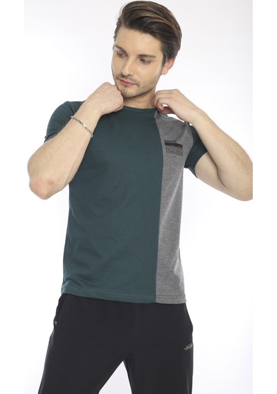 Escetic Erkek Spor, Abd Pike Interlok 1. Kalite Kumaş Yeşil Slimfit Bisik