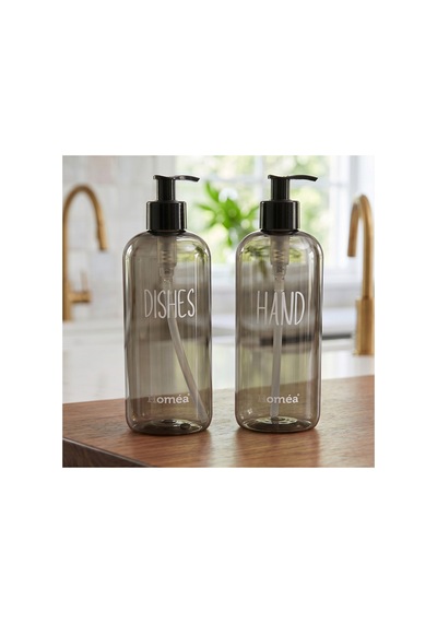 Homea Hands Dishes Sabunluk Füme Renk Şık Ve Modern Mutfak & Banyo Sabunluk, Sıvı Sabunluk