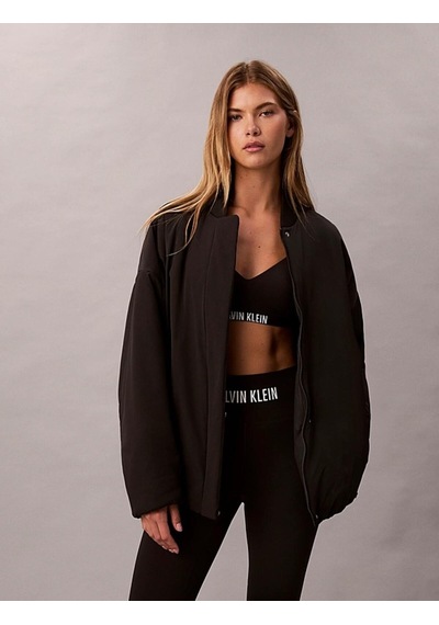 Calvin Klein Padded Bombersiyah Kadın Fermuarlı Ceket Siyah