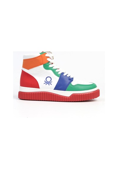 United Colors Of Benetton Benetton Bn-31200 - Beyaz Yesil-kadın Spor Ayakkabı 001