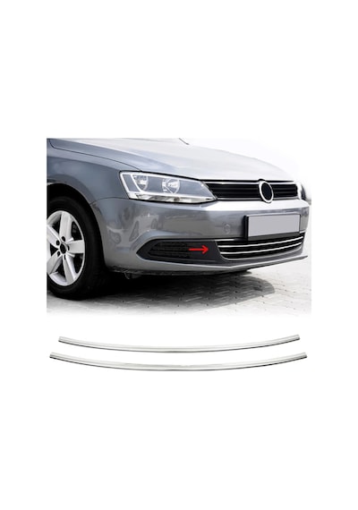 Vw Jetta Krom Ön Tampon Çitası 2 Prç 2011-2014 Arası Paslanmaz Çelik