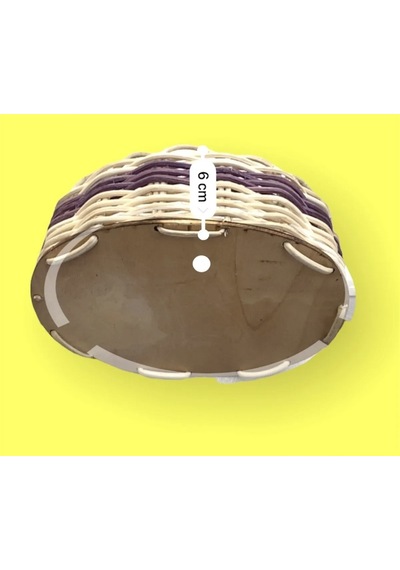 Bambu Ekmek Sepeti, Takı Toka Sepeti 12 x 15 x 6 CM Kahverengi