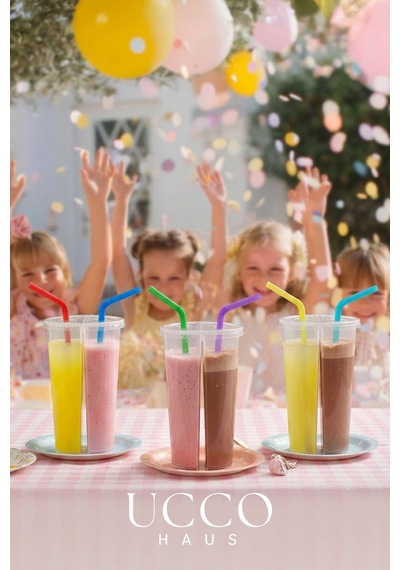 Çift Hazneli 2'li Set Pinterest İçecek Bardağı 700 Ml 350+350 Ml - Limonata Kola Kokteyl Soğuk Kahve Meşrubat Bardağı Şeffaf