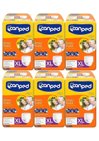Canped Emici Külot Yetişkin Hasta Bezi XL 6 x 7'li